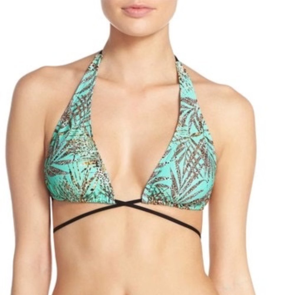 NEW L*Space Pools & Palms Lexie Bikini Swim Top M NWT